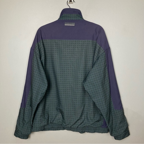 90s Vtg Forrester’s Windbreaker XL Gore-Tex glen plaid made in Oregon blue green - Picture 5 of 16